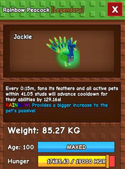 rainbow mega peacock